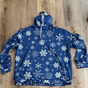 Blue Snowflake Hoodie